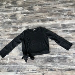 Madewell Tops - Madewell Black long sleeve shirt with tie Madewell Tops - Madewell Black long sleeve shirt with tie